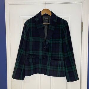 TALBOTS Black Watch tartan plaid blazer - 12P